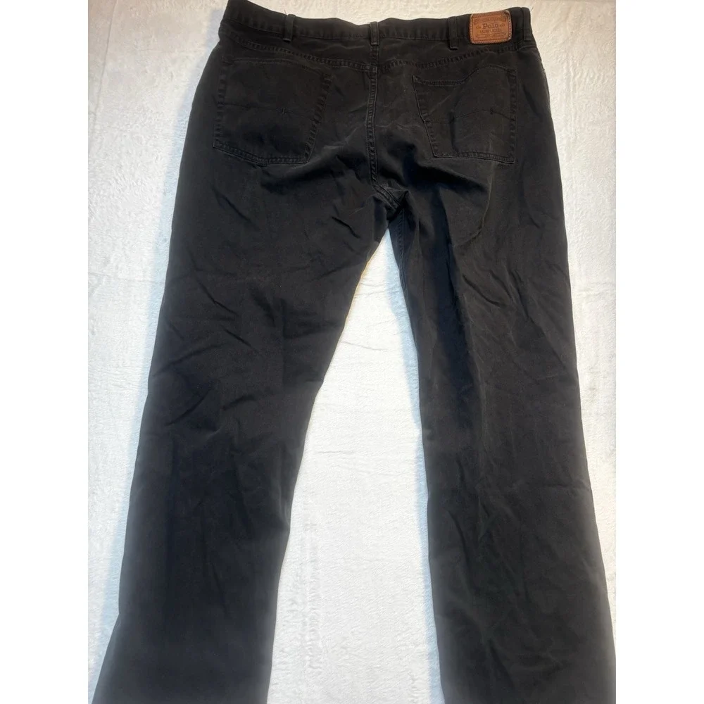 VTG Polo Ralph Lauren Jeans Mens 40x30.5 Authentic Dungarees Classic Faded Black
